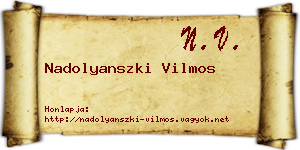 Nadolyanszki Vilmos névjegykártya